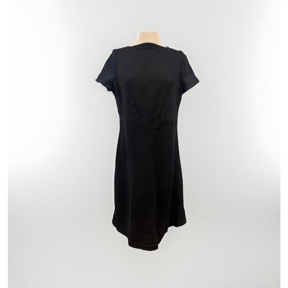 Womens Aled Couture Made in Israel Black Wool Sheath Dress Office Formal Size 12 - Picture 2 of 8